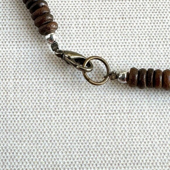 Vintage Bone and Horn Pendant Necklace, Tribal-Inspired Fang Design - Picture 9 of 14